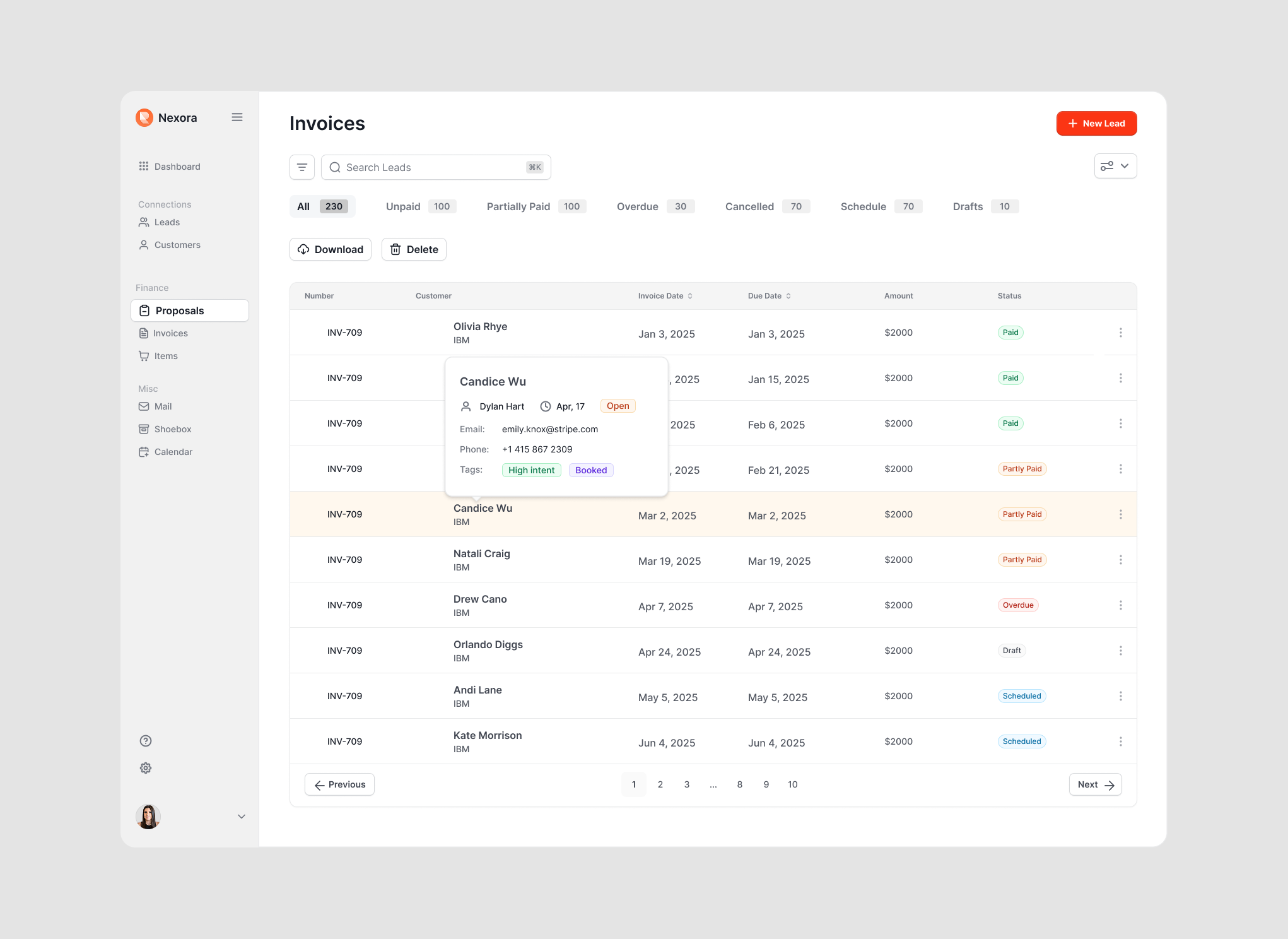 Proposals with Popover